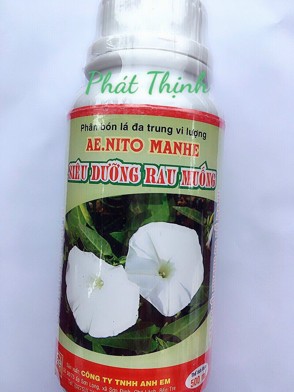Phân bón lá siêu dưỡng rau muống mập cọng, vươn lóng dài, lá xanh bóng dày mướt nặng ký, cây mau lớn chai 500ml