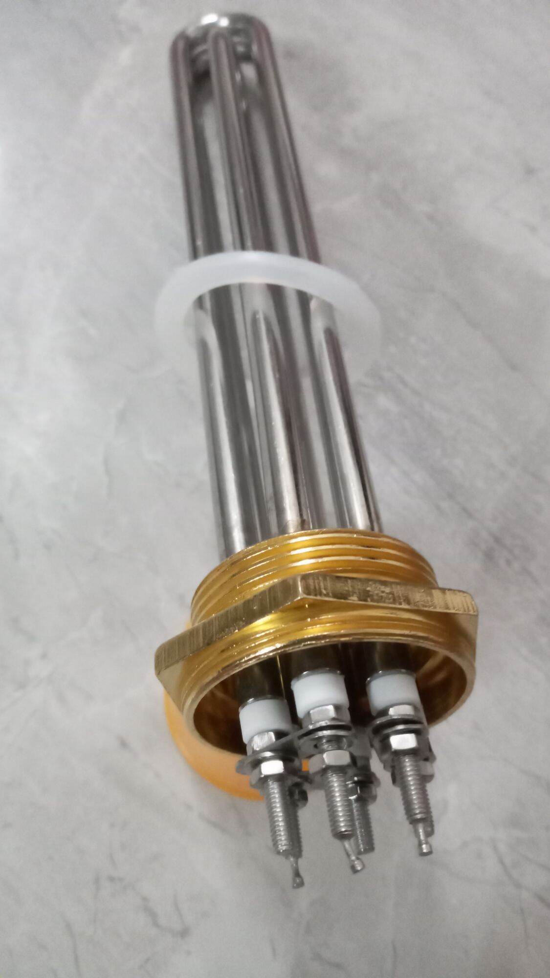 Điện trở ren 48, cụm điện trở ren đồng đun nước, nồi nấu đậu, nấu cháo ...công suất 4/6/9kw .điện áp 220v/380v
