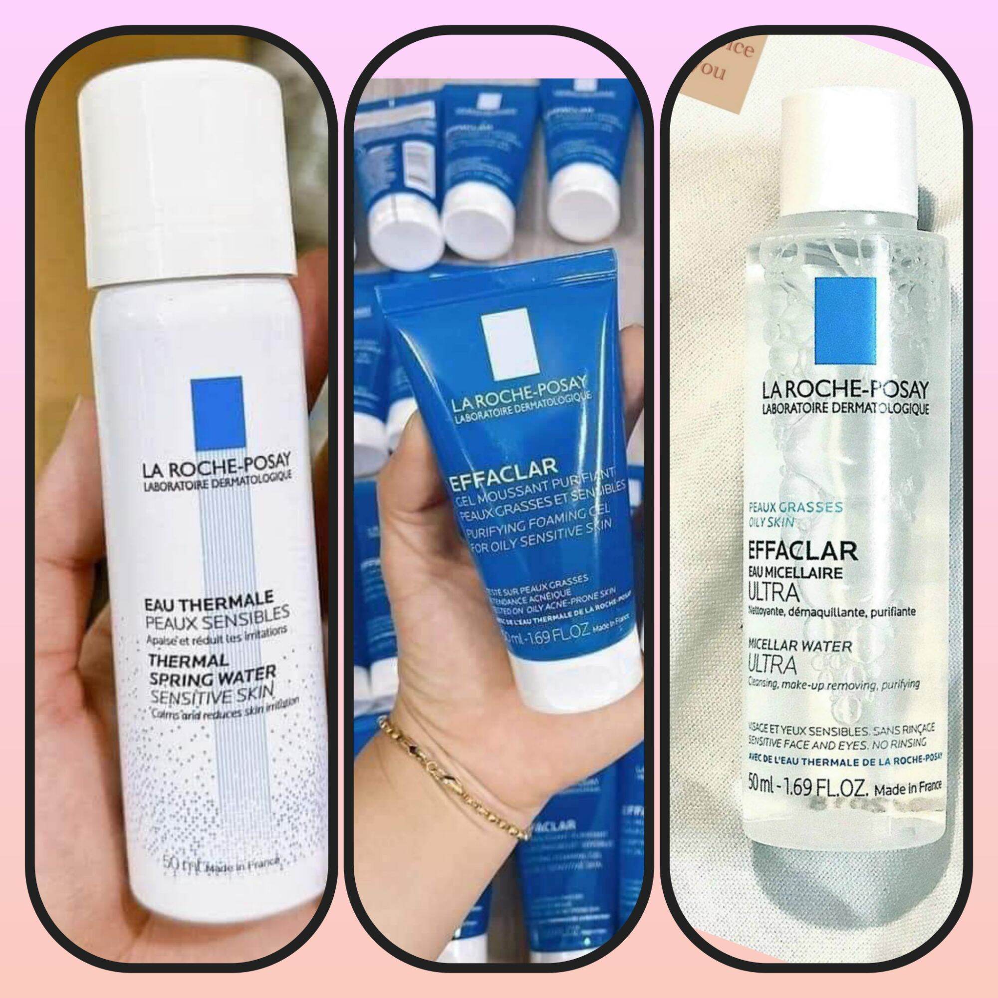Mini 50ml laroche posay xịt khoáng, ntt, srm