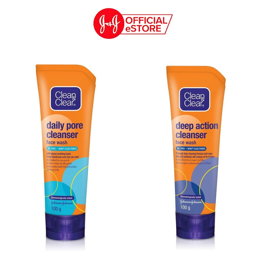 [Combo 2 tuýp]Sữa rửa mặt chống nhờn Clean&Clear 100g