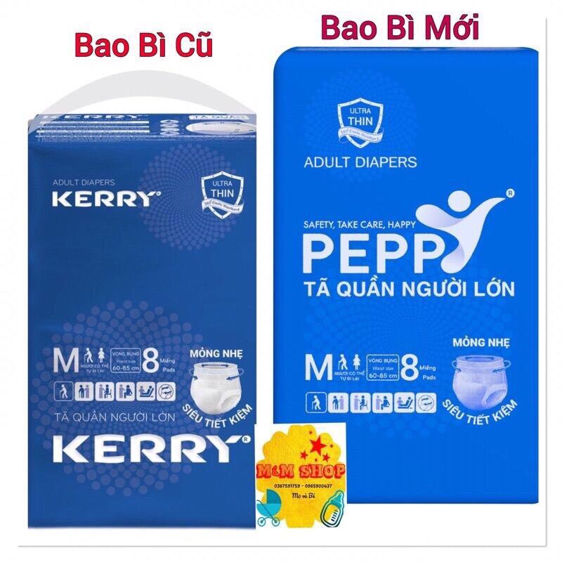 Bỉm,Tã quần người lớn Peppy Kerry size M 8 miếng L 7 miếng