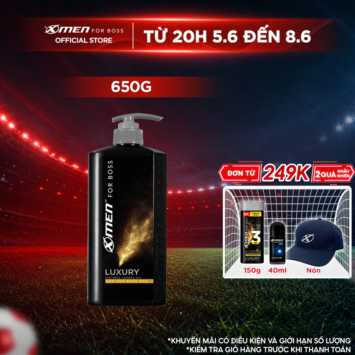 Sữa tắm nước hoa X-Men For Boss Luxury - Mùi hương sang trọng tinh tế 650g