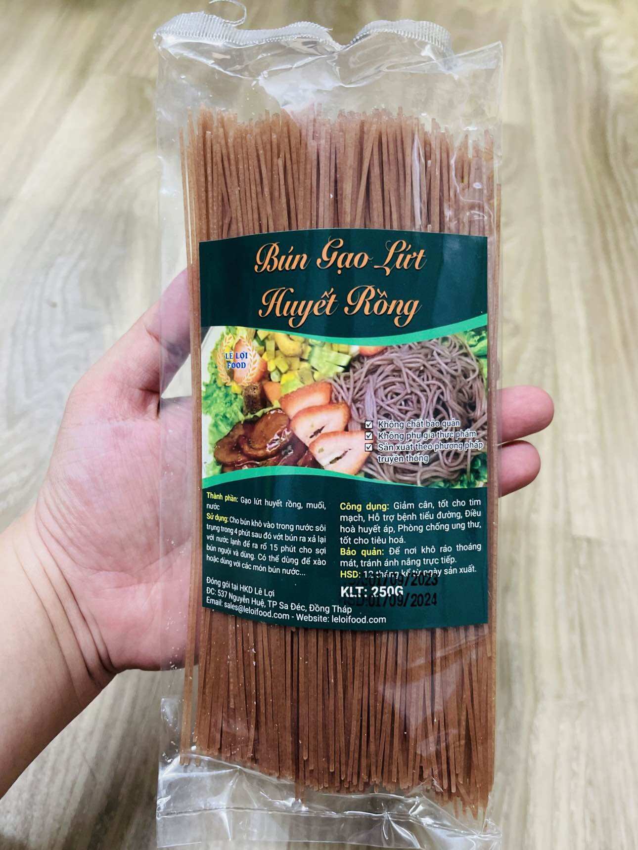 Bún gạo lức - Bún gạo huyết rồng - Bún gạo lức huyết rồng
