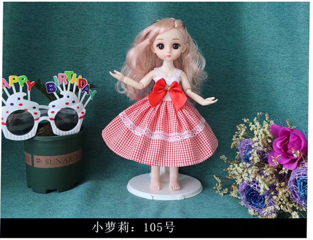 Búp bê mắt đá 30cm, có khớp cử động