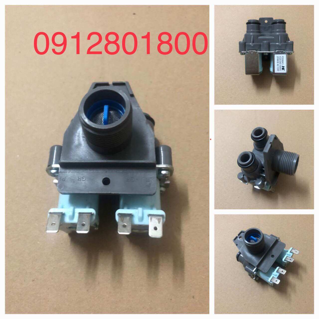 Bơm cấp nước vào máy giặt toshiba cửa trên lồng đứng, van cấp nước đôi