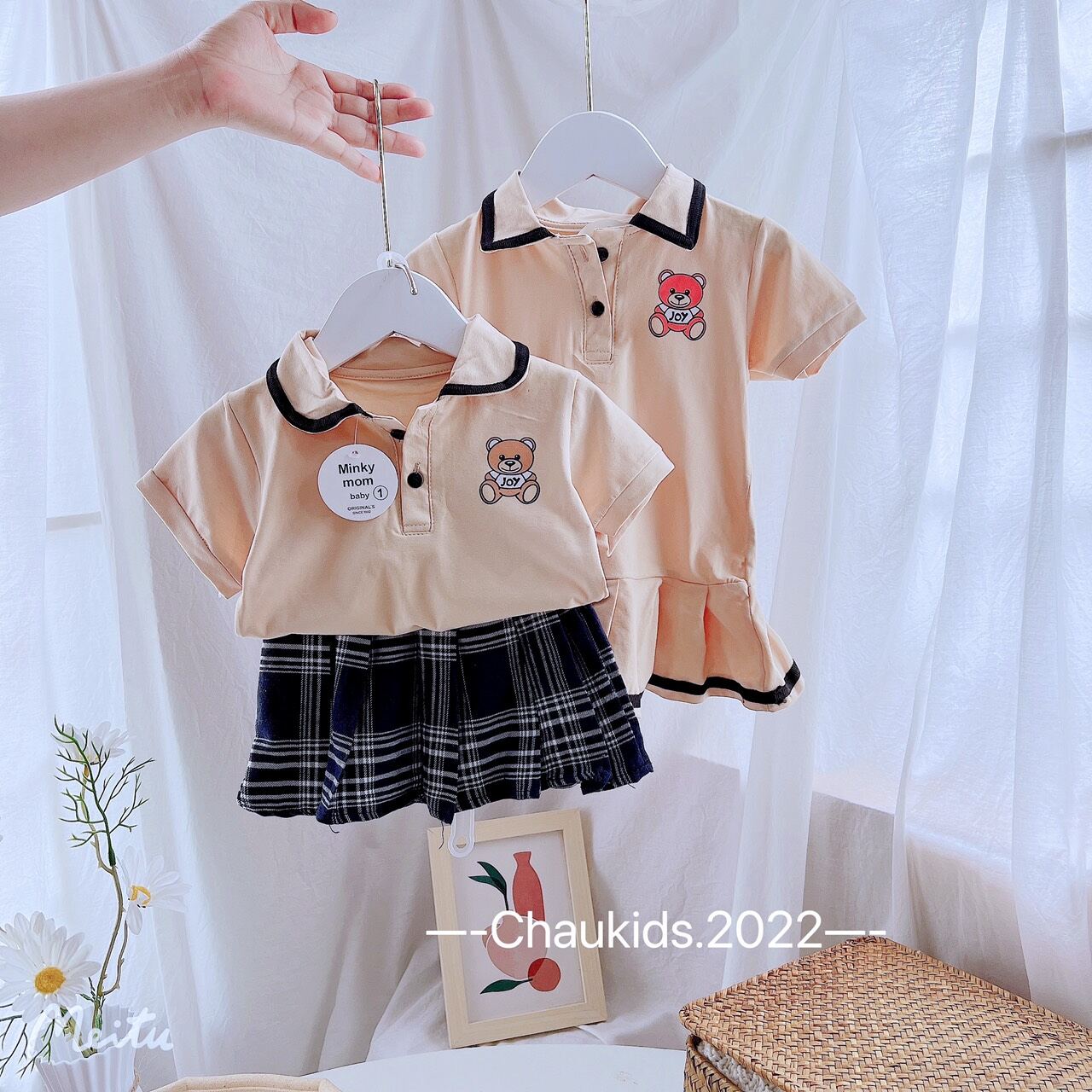 set cặp váy cổ polo đuôi cá và set áo,.chân váy