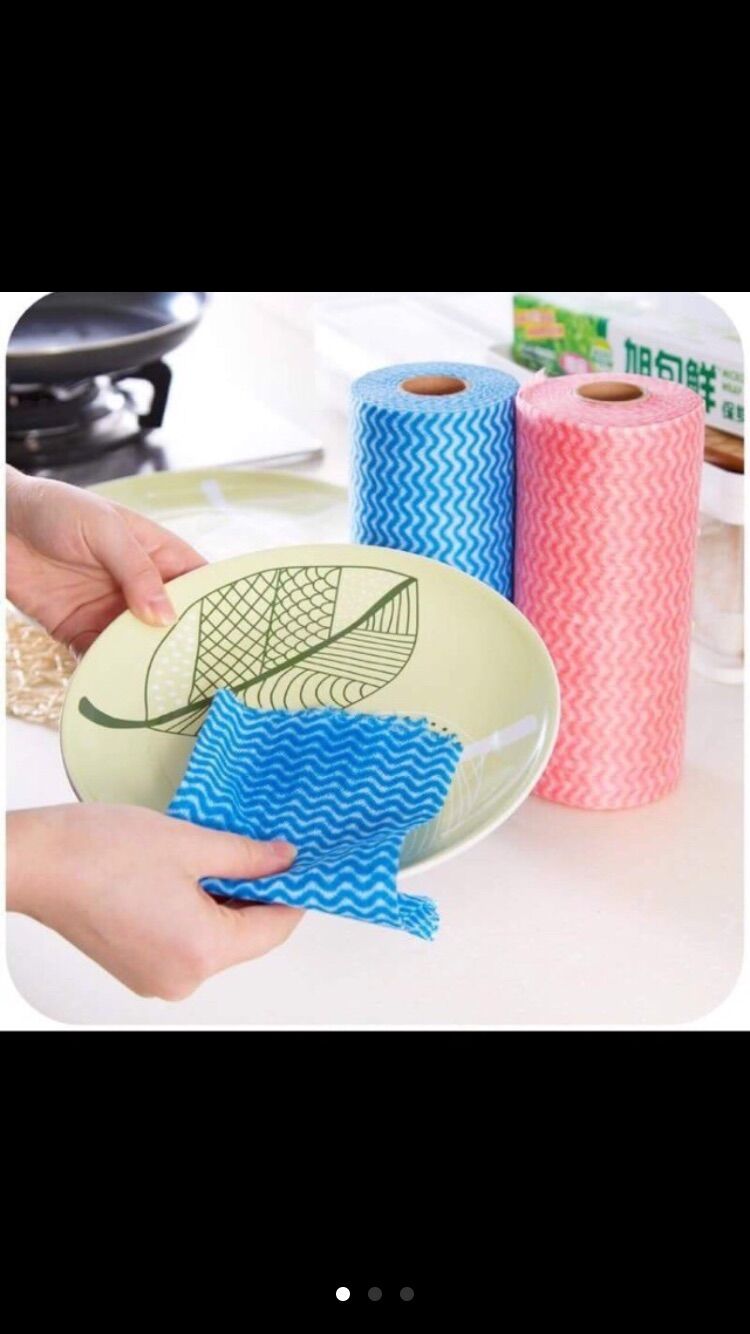 Giấy lau bếp bằng vải không dệt.