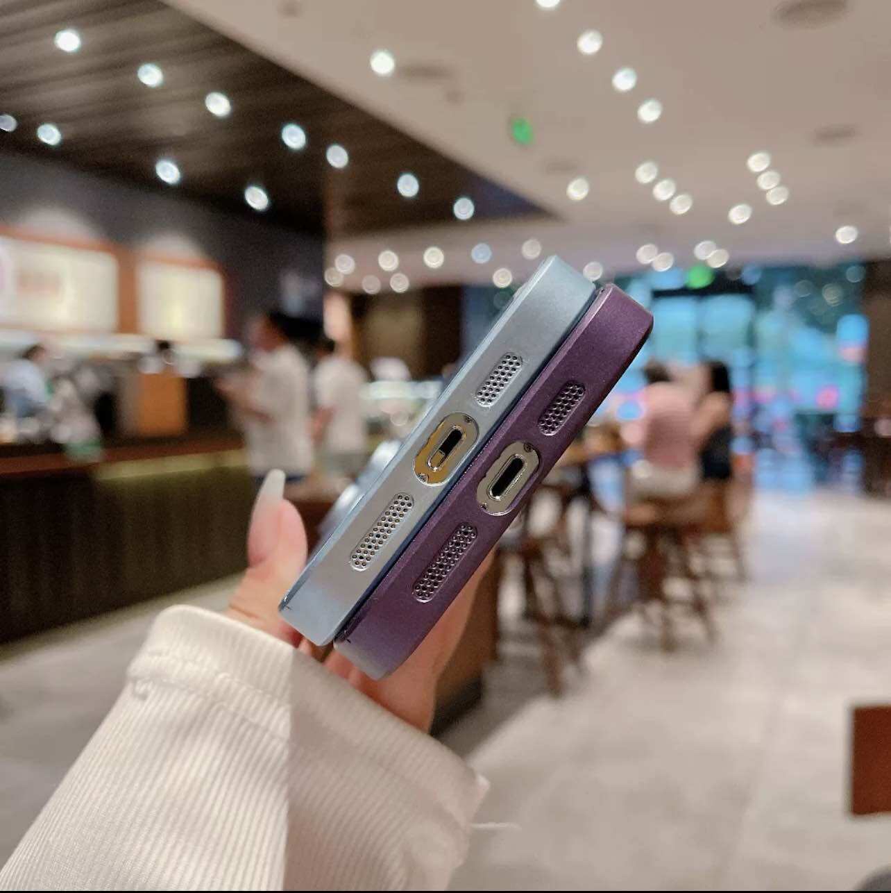 Ốp Viền Vuông Lv Ánh mờ Iphone 15 pro max/ ip14 pro max