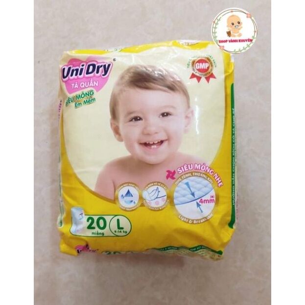 Tã quần unidry cao cấp siêu mỏng l20 miếng