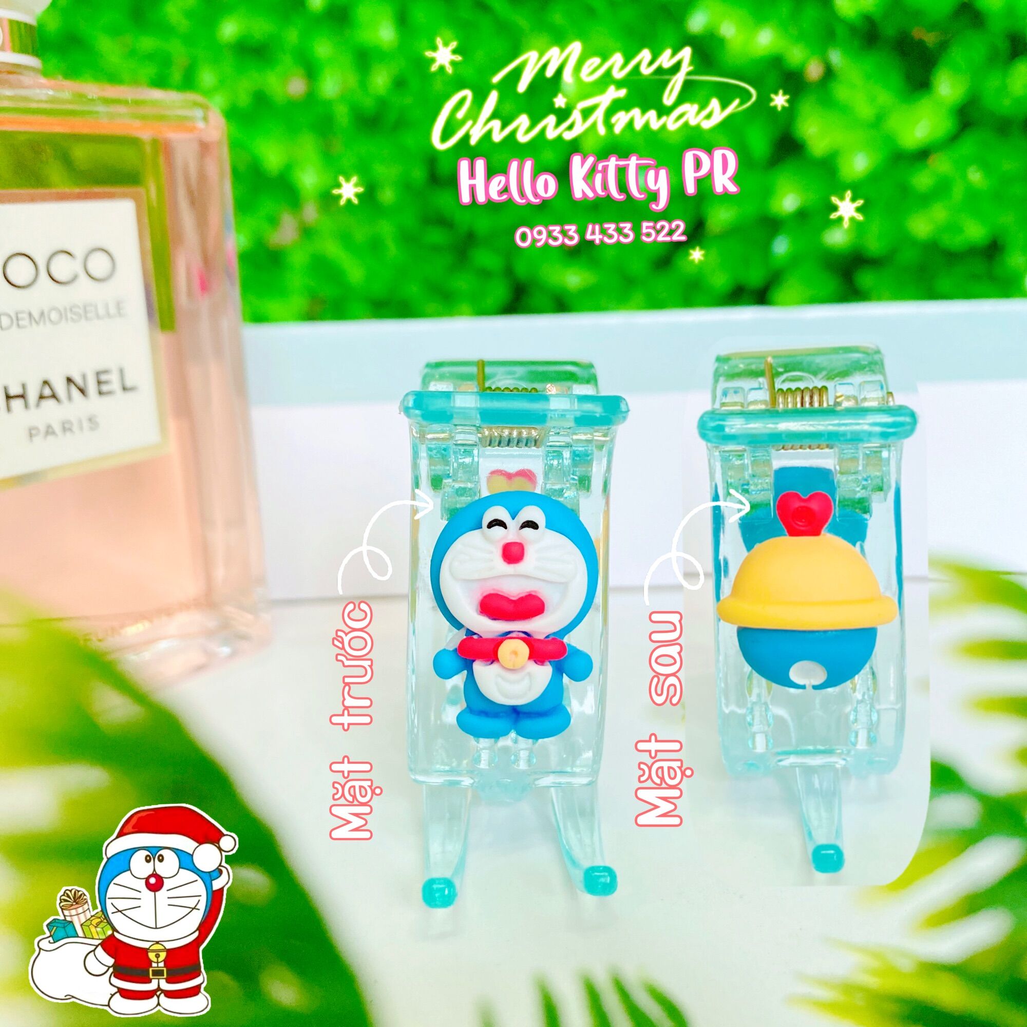 [Freeship Max] Kẹp tóc càng cua 3 răng 5 răng Doremon Doraemon HelloKitty PR