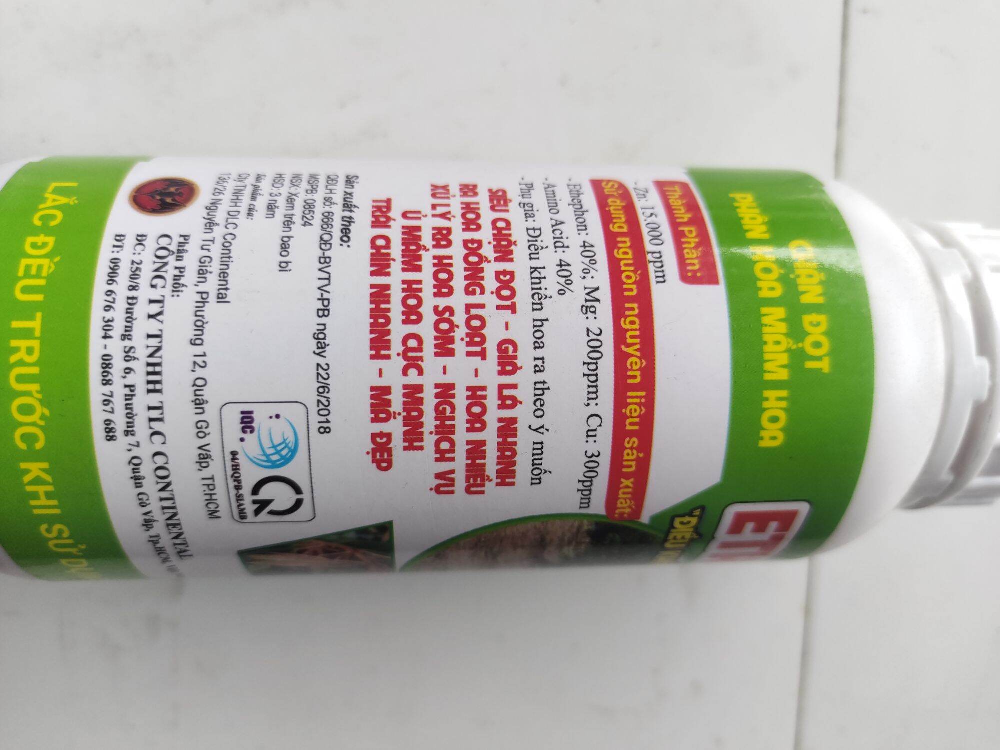 Phân bón làm chín trái nhanh đều màu ethephon pro 500ml