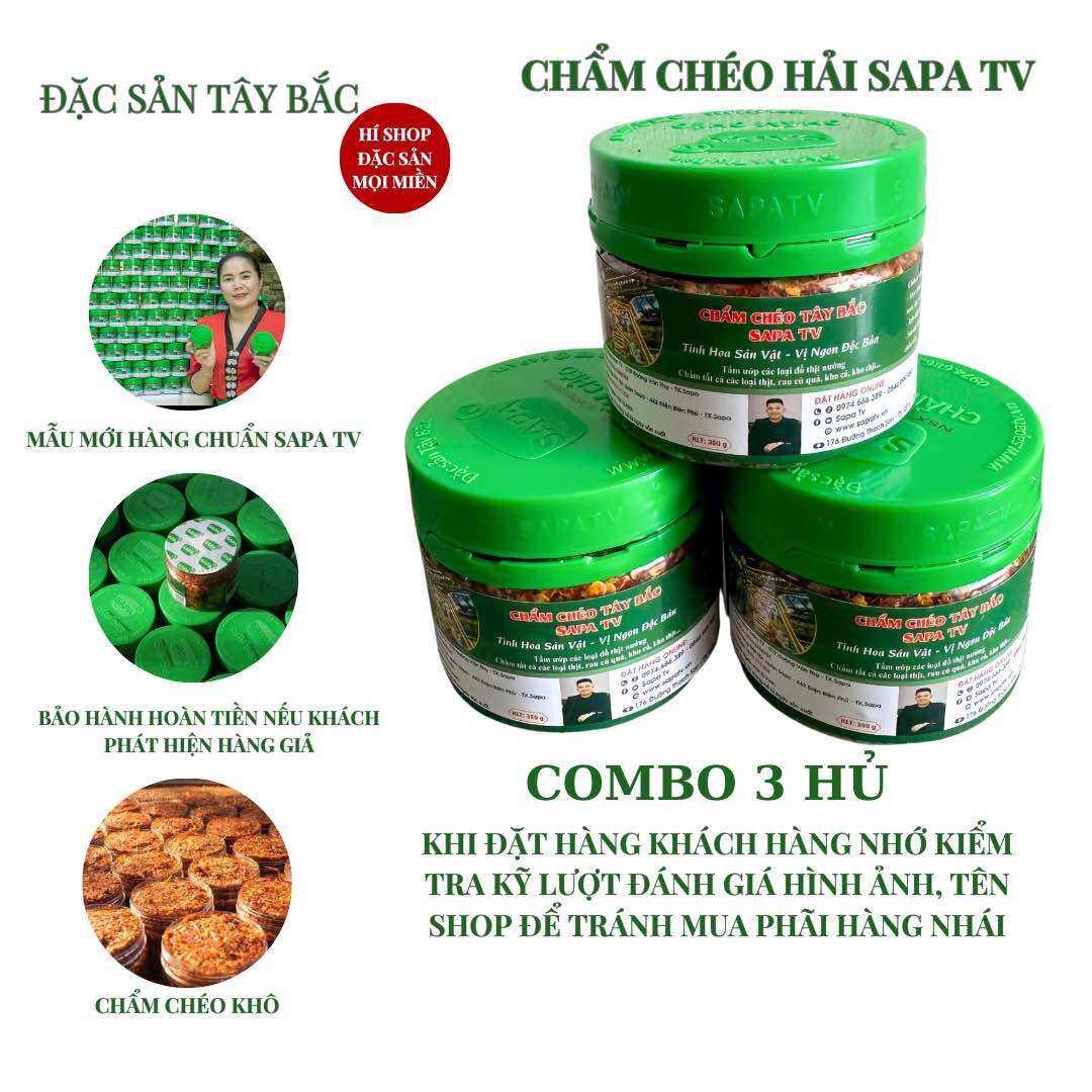 Combo 3 hủ chẩm chéo sapa tv - đặc sản tây bắc - nước chấm mắc khén hạt dổi.