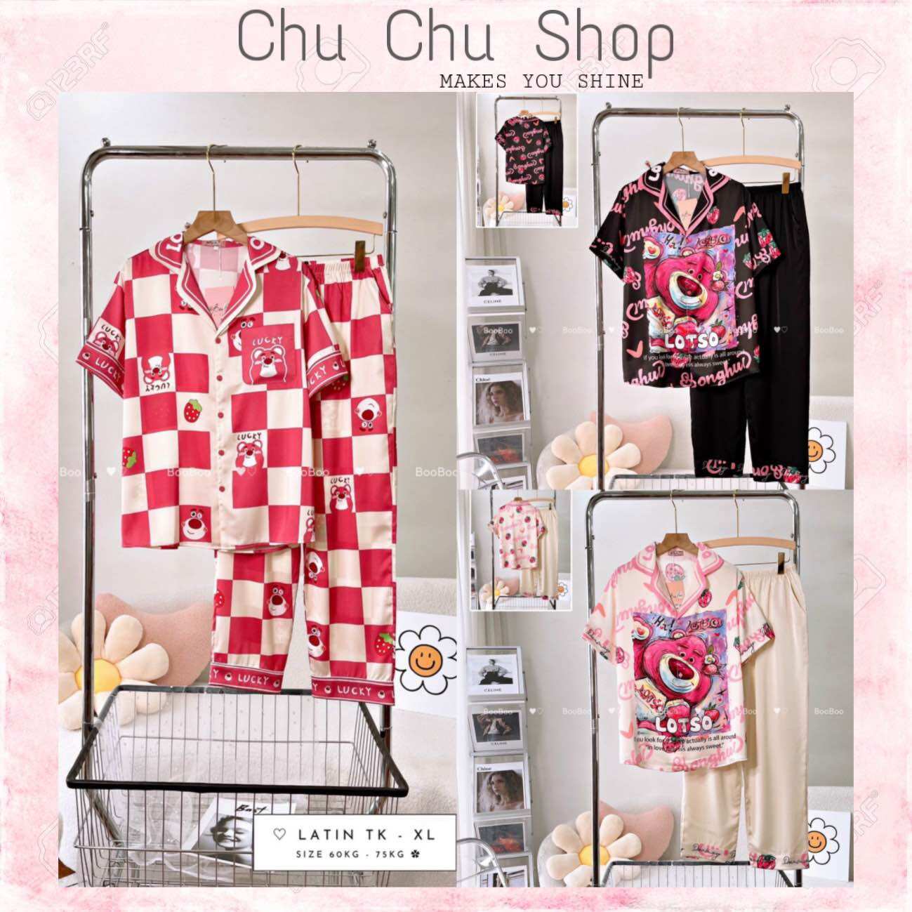 Bigsize đồ bộ pijamas boo lụa latin/mango form tay ngắn/đùi size xl