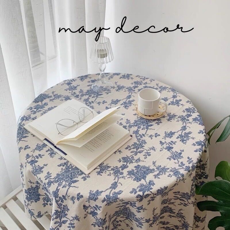 Thảm picnic, khăn trải bàn hoa văn vintage -may.decor-
