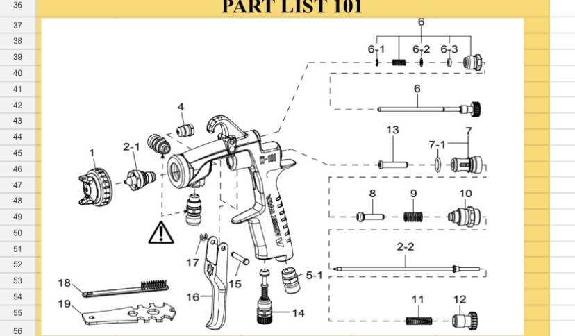 Nắp chụp - Kim - Đầu Bép - Chỉnh Xòe - Chỉnh Gió Súng Phun Sơn W101 Anest Iwata, Linh Kiện Súng Phun