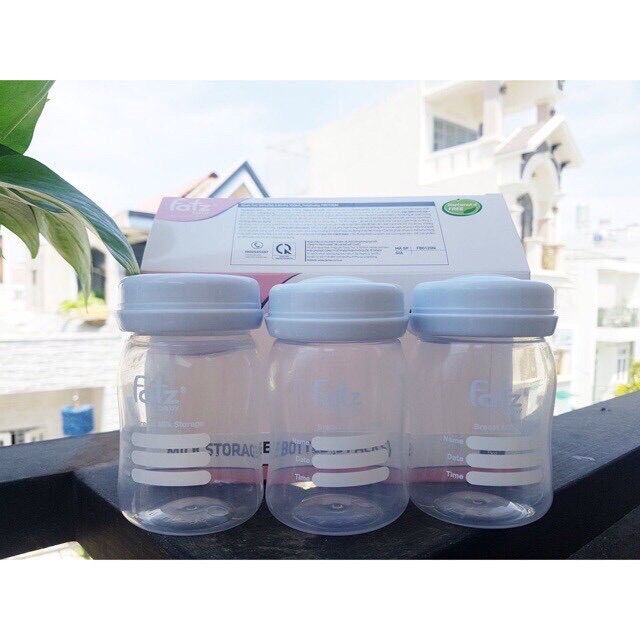 Bình trữ sữa 150ml (bộ 3 bình) Fatzbaby FB0120N