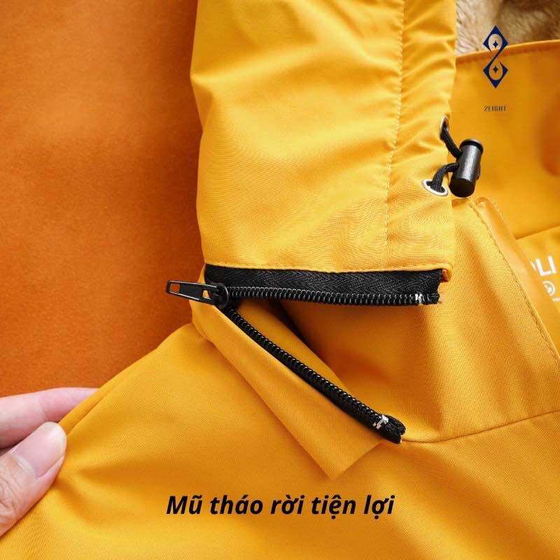 Áo gió nữ lót lông chống thấm nước cao cấp