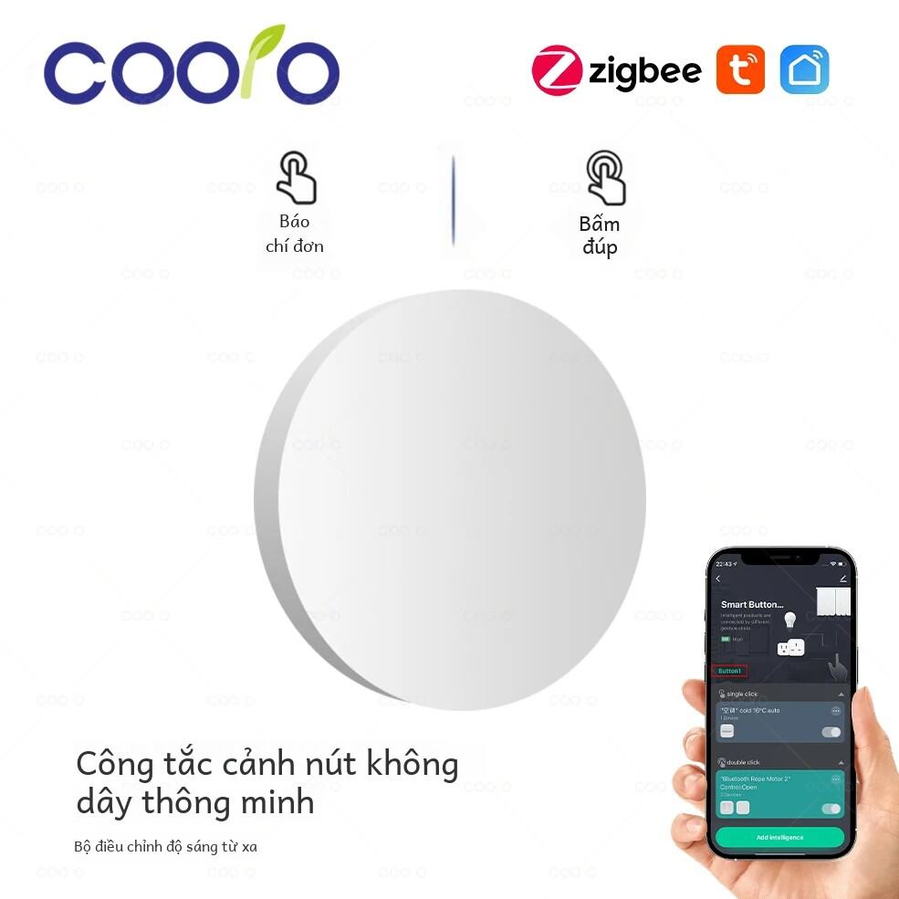 Tuya Zigbee Nút Thông Minh Điều Khiển Từ Xa Không Dây Cảnh Chuyển Liên Kết Thông Minh Chạy Bằng Pin Tự Động Hóa Tương Thích Với Tuya Cuộc Sống Thông Minh