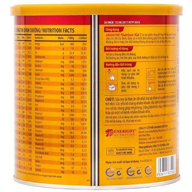 Sữa Diamond Nutrient kid 2 700g