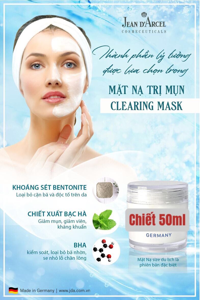 Mặt nạ cho da dầu mụn jean d'arcel clearing mask