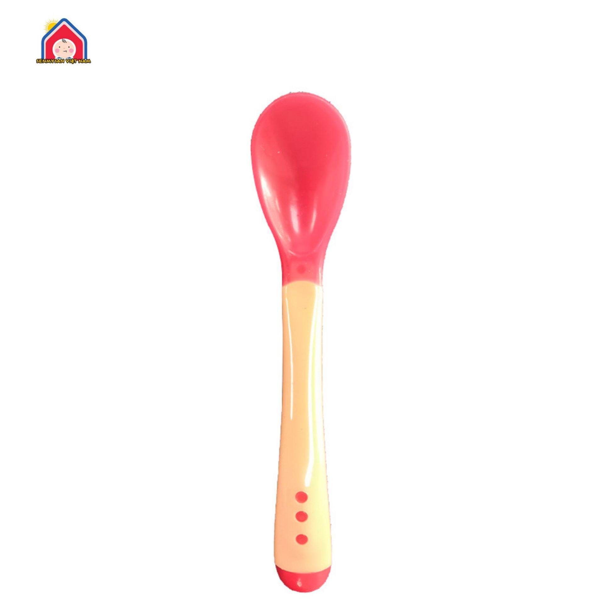 Thìa ăn dặm báo nóng silicon cho bé senmysan