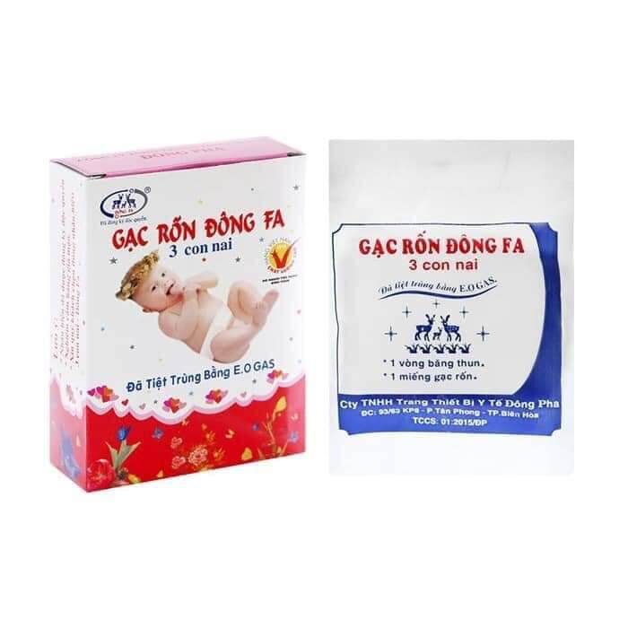 Gạc rốn Đông Fa cho bé sơ sinh ( Hộp 3 cái)