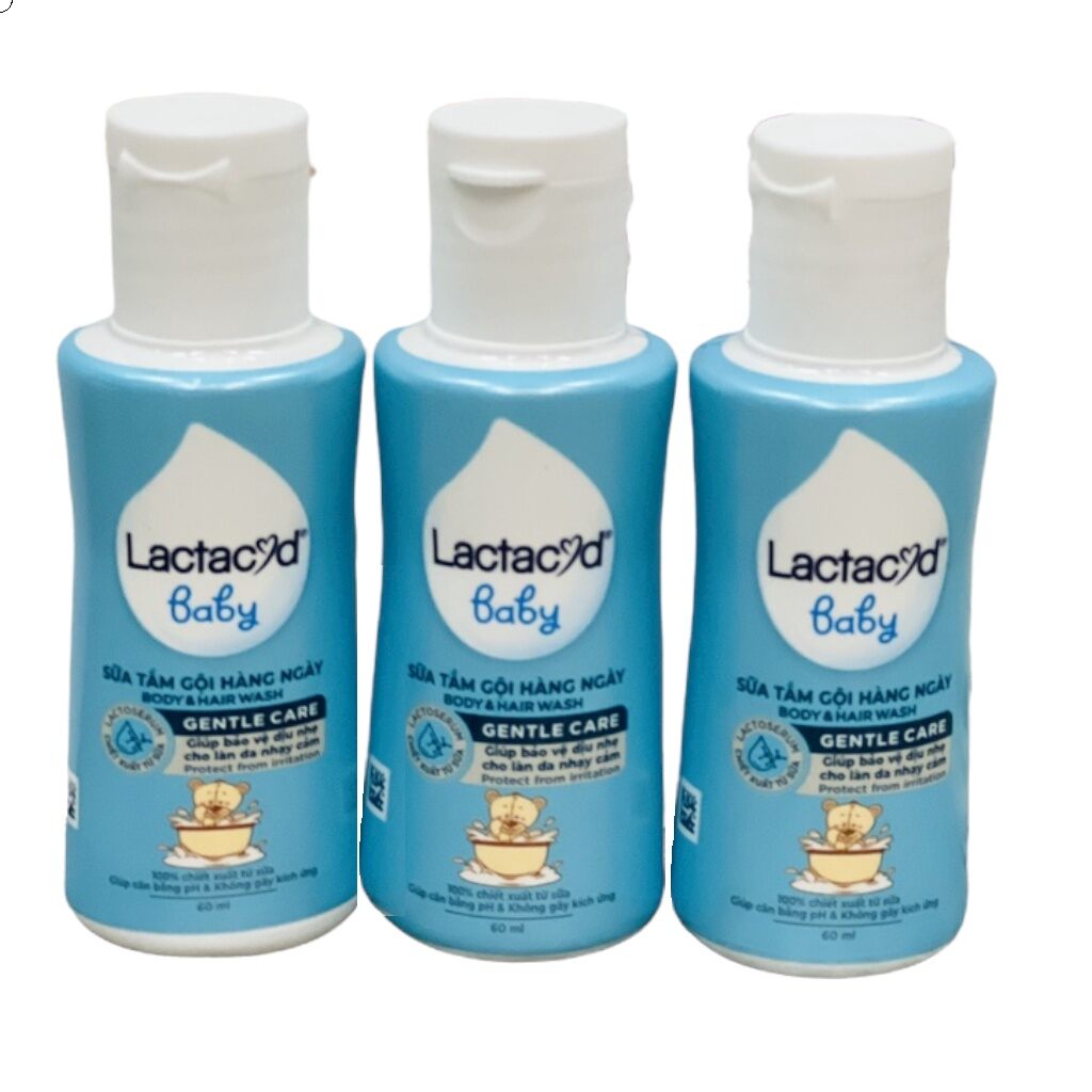 [HCM] Combo 5 chai Sữa tắm gội Lactacyd 60ml