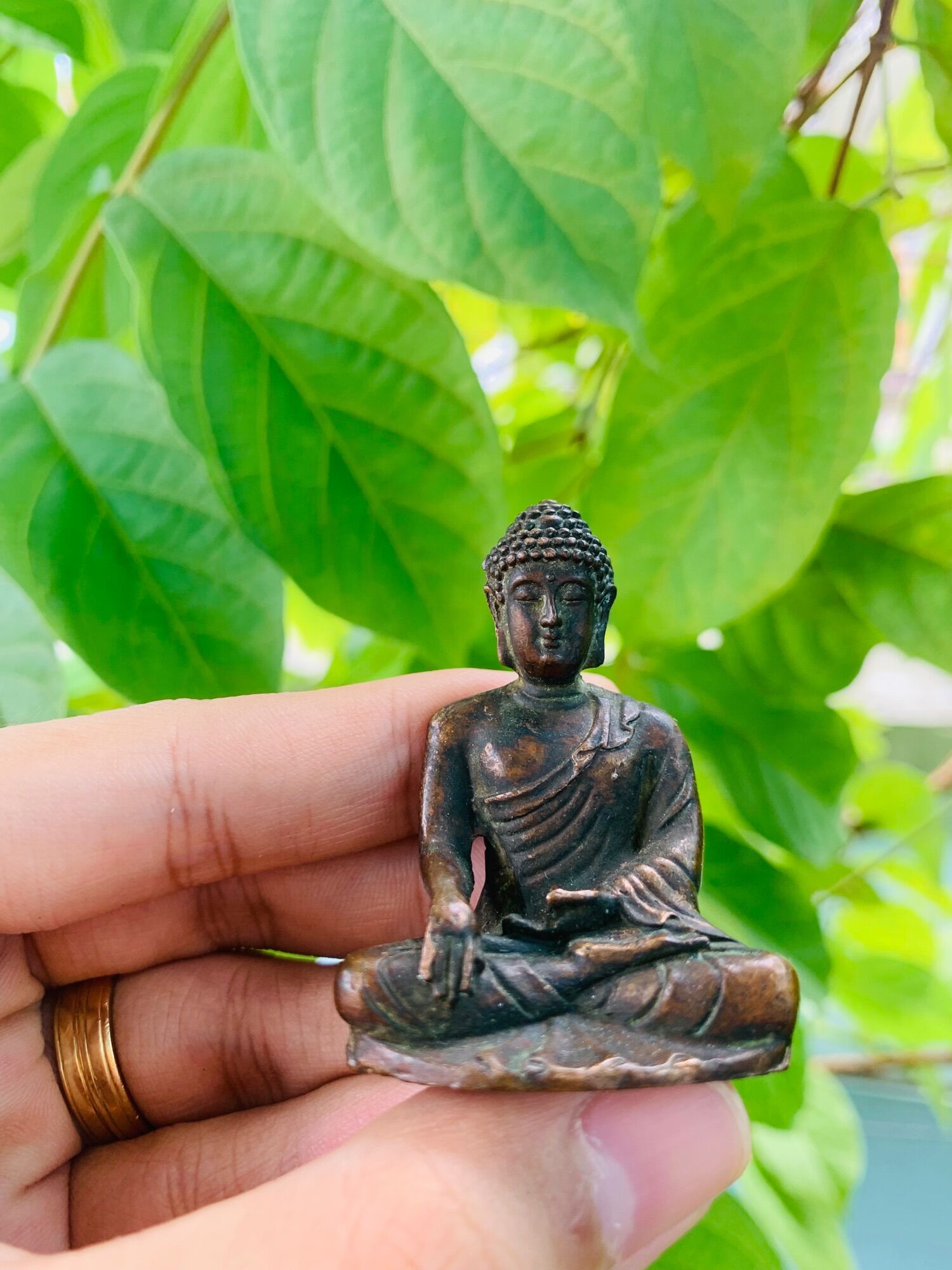 Tượng đồng đỏ giả cổ phật thích ca mâu ni