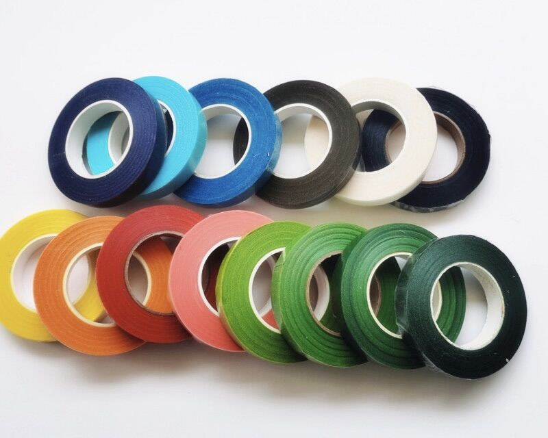 1 cuộn băng keo sáp,nâu,xanh... làm hoa handmade Handmade