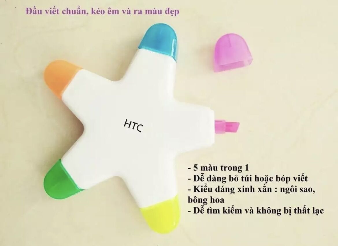 [HCM]Bút dạ quang cute vĩ 6 màu