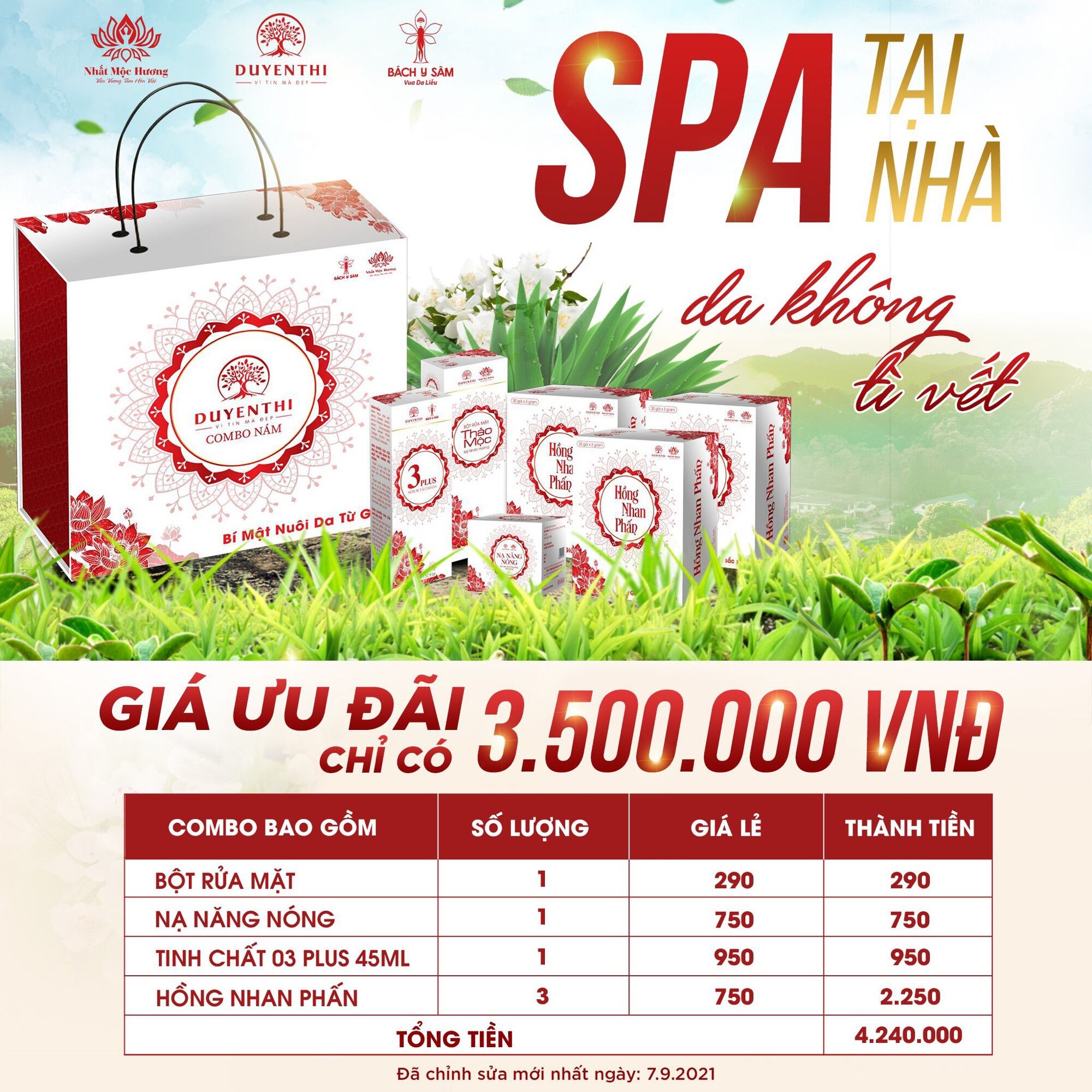 COMBO ĐIỀU TR.ị  NÁM TẠI NHÀ { BÁCH Y SÂM }