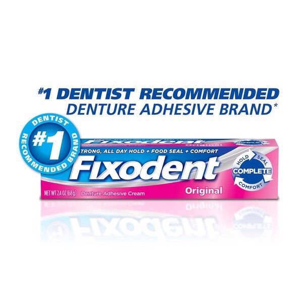Keo dán hàm răng giả Fixodent 68g - Made in USA