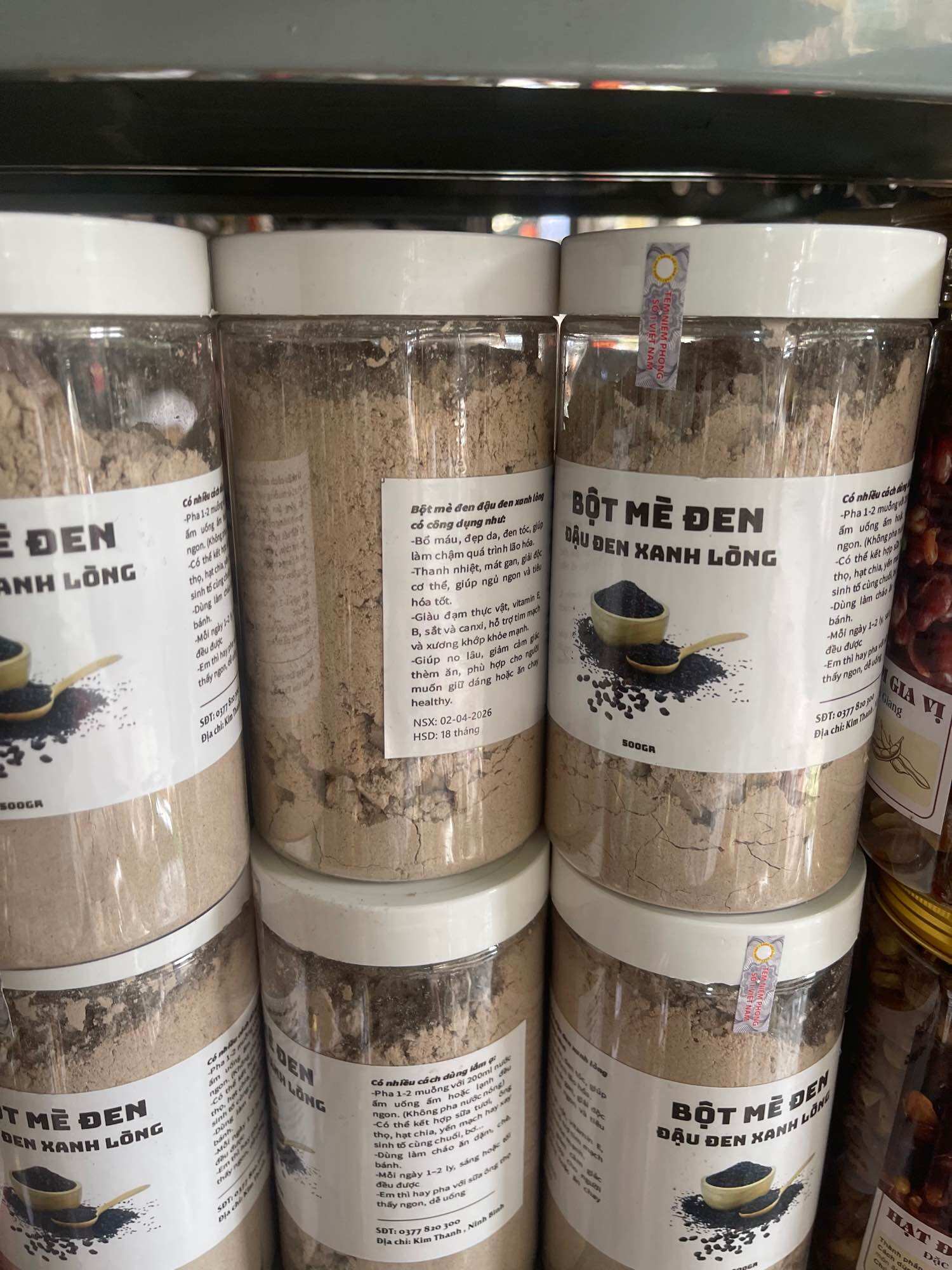 Bột đậu đen mè đen 500g -1kg
