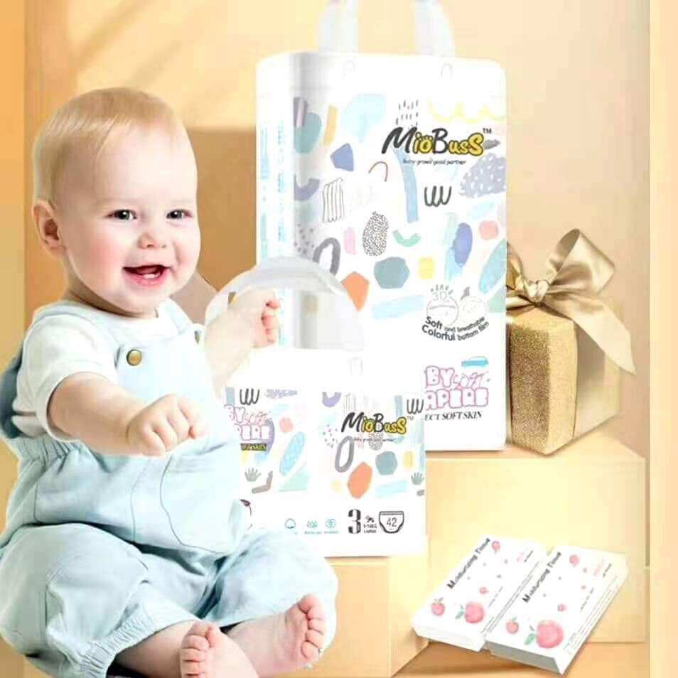 Combo 100 miếng bỉm quần miobuss size l-4xl bo mông có dán sau