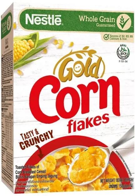 Bánh ngũ cốc ăn sáng nestlé gold corn flakes vị bắp - hộp 275g