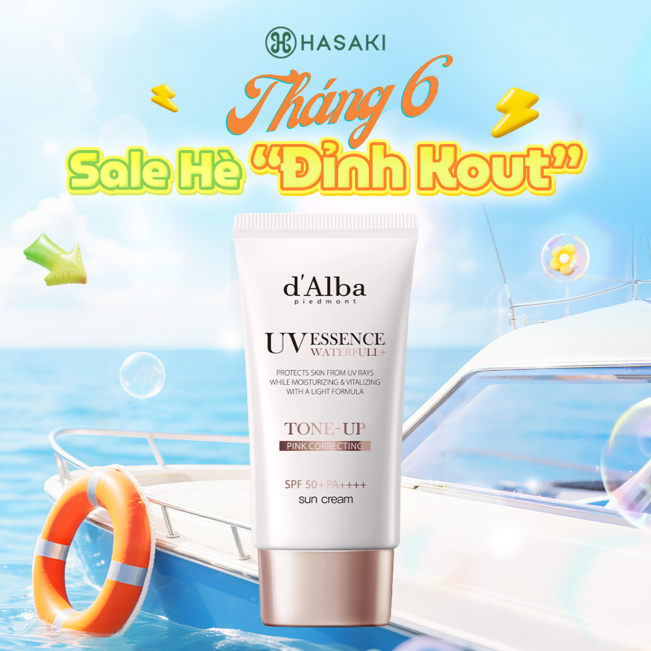 [DAILY] Kem Chống Nắng d'Alba Nâng Tông Sáng Hồng Tự Nhiên 50ml Hasaki Sản Phẩm Chính Hãng