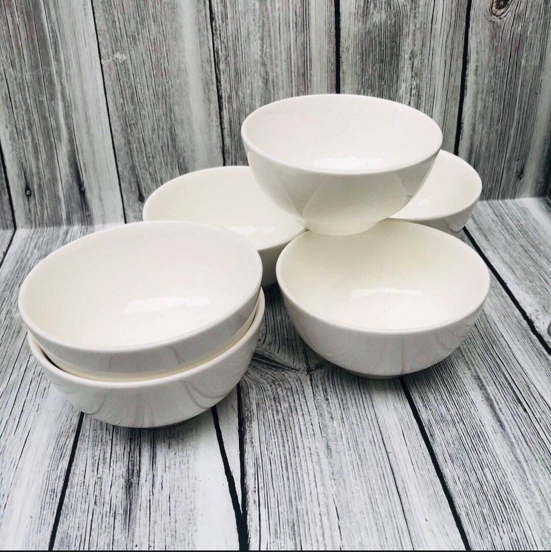Combo 5 chén sứ trắng ăn cơm Hoavoanshop