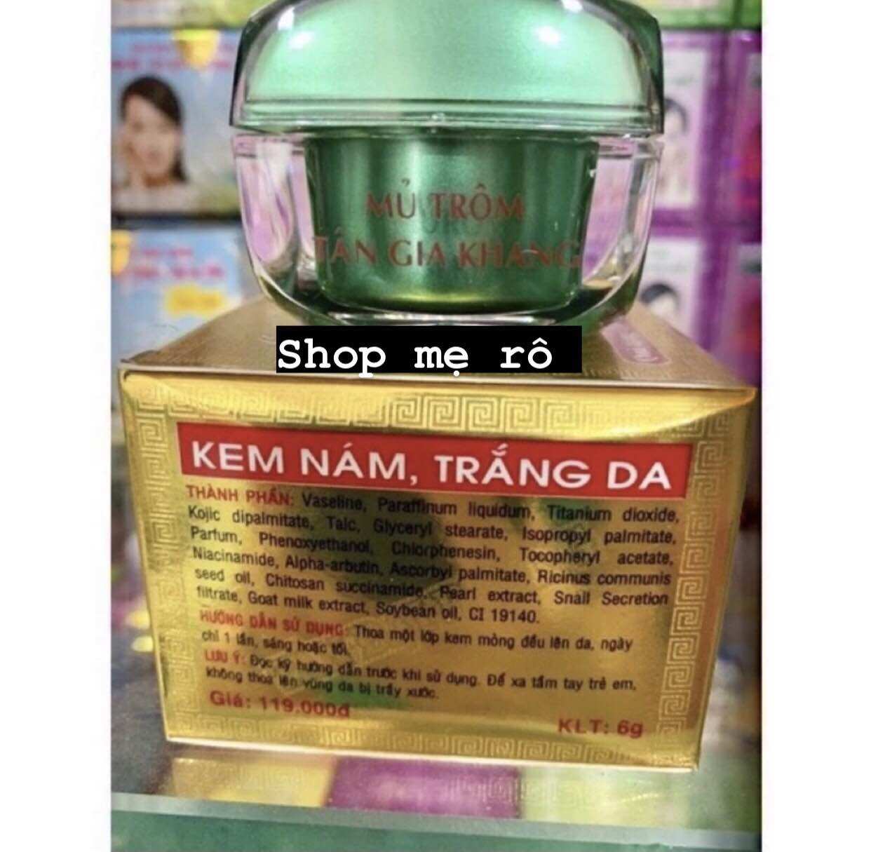 kem mủ trôm mờ nám , trắng da hủ 6gram (chuẩn hàng)