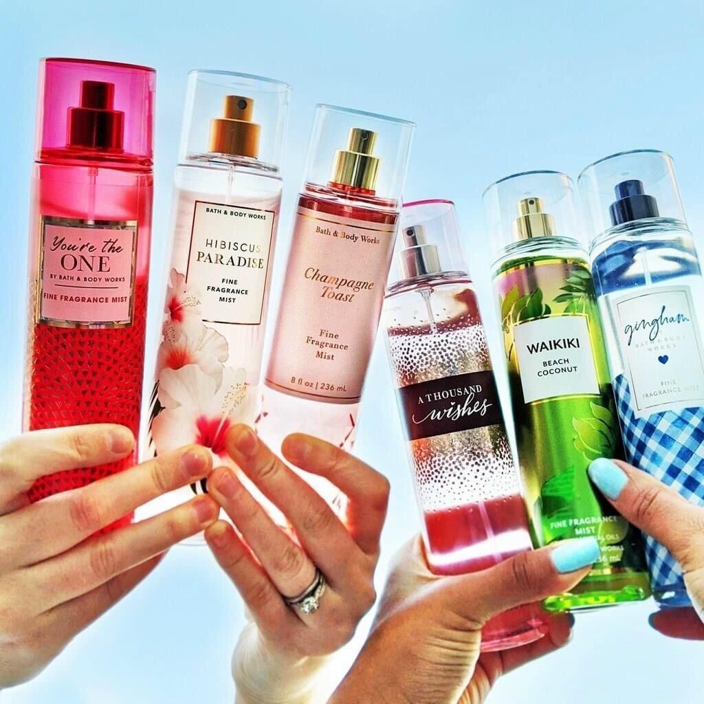Xịt thơm body mist bath & body works , tổng hợp mùi hot