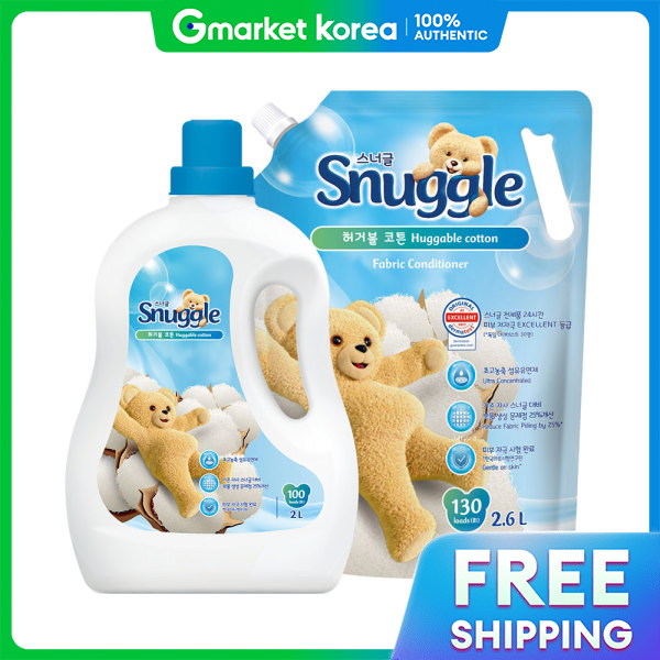 Snuggle | Nước Xả Vải Snuggle Hương Huggable Cotton  2L + Túi Thay Thế 2.6L