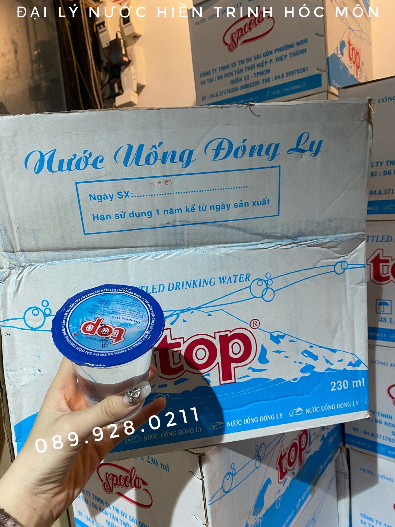 Nước Suối Ly Top 48 ly (230ml)
