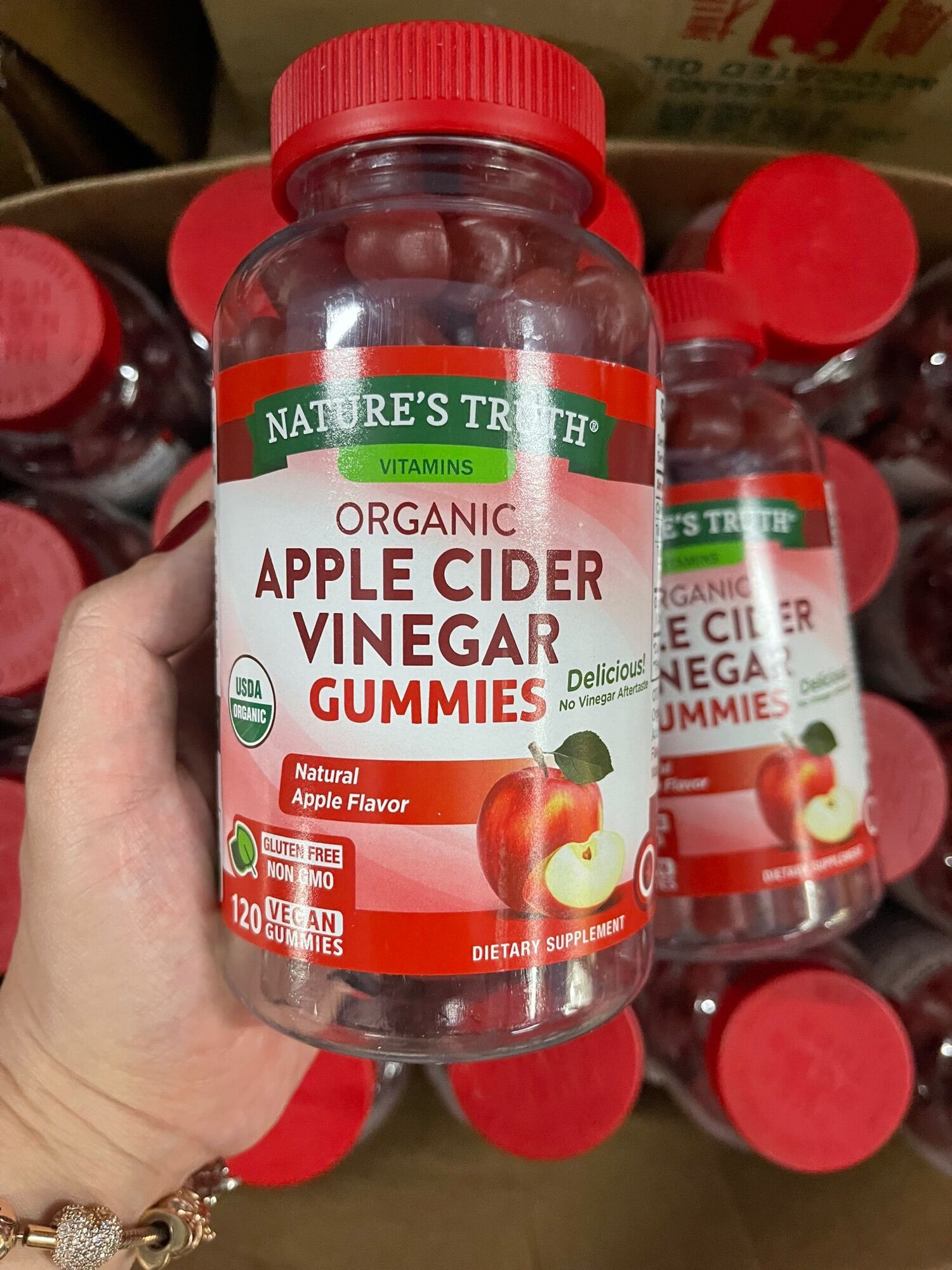 Kẹo dẻo giấm táo Apple Cinder Vinegar của Mỹ- 125 viên