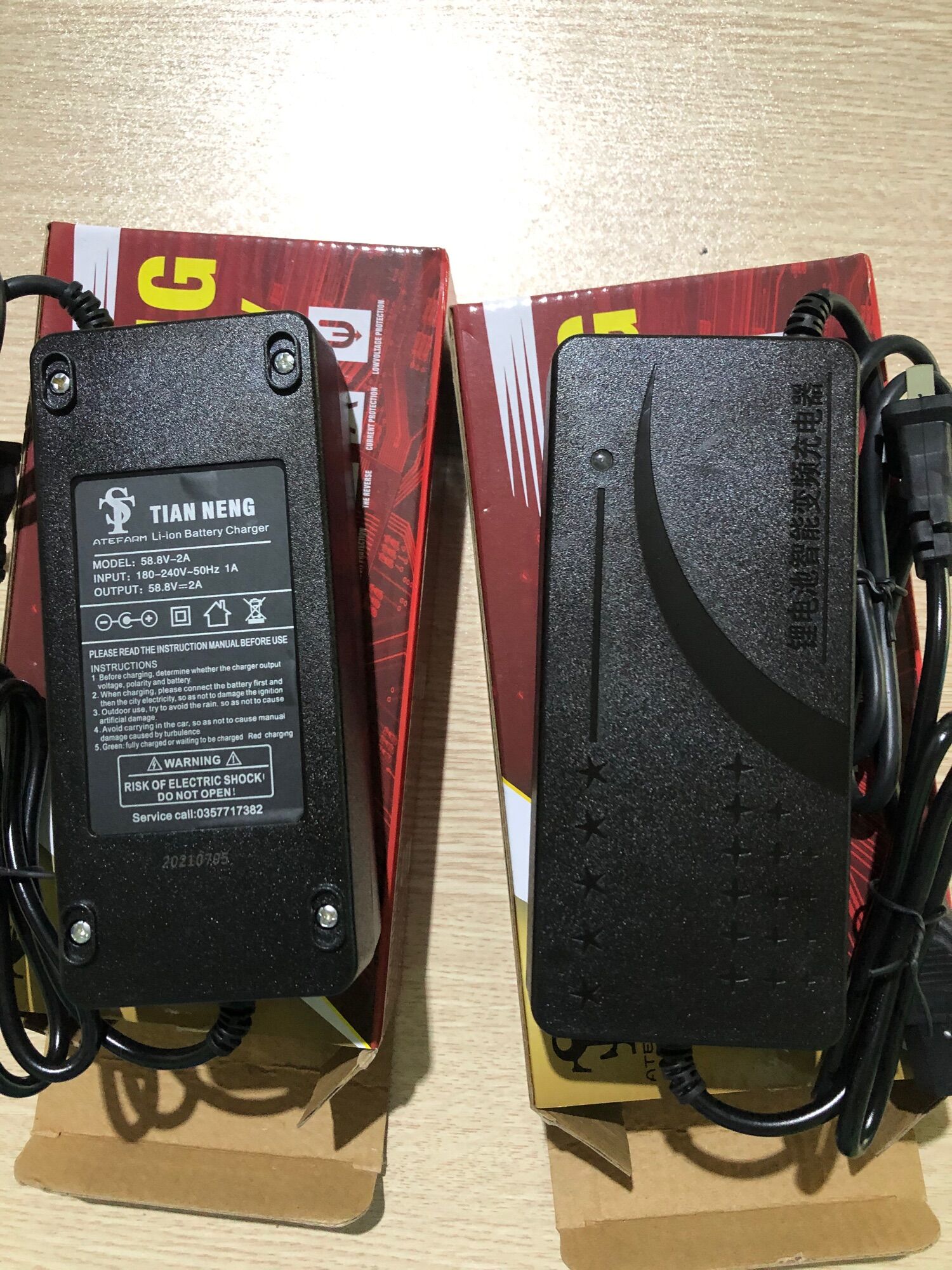 Sạc pin lithium 48v2A, 60v2A