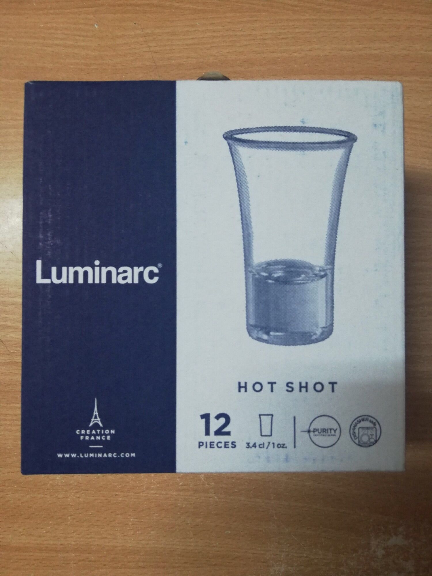 Bộ 12 Ly Rượu Thủy Tinh Luminarc Hot Shot 34ml