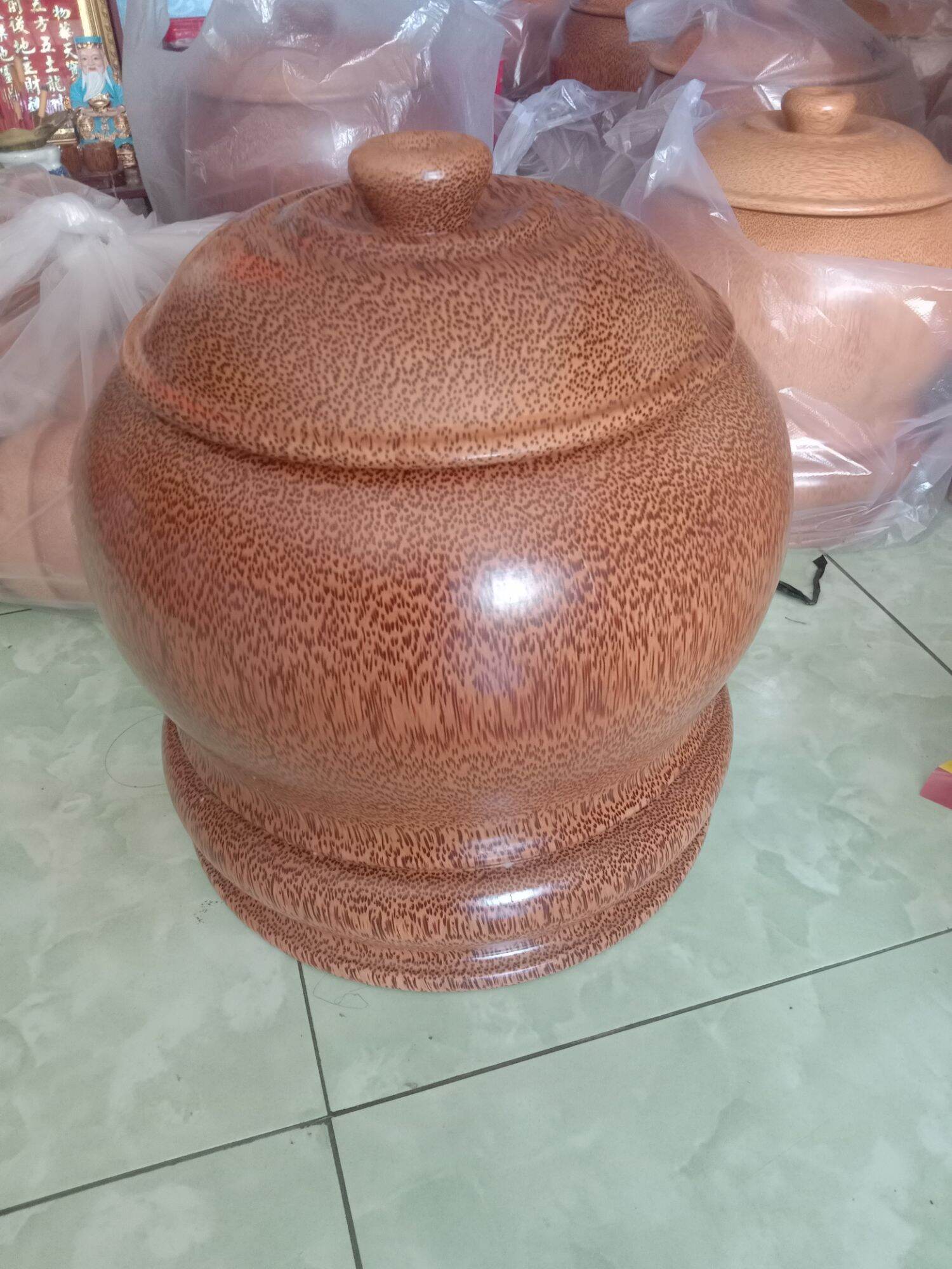 Bình ủ giữ ấm bình trà làm từ gỗ dừu