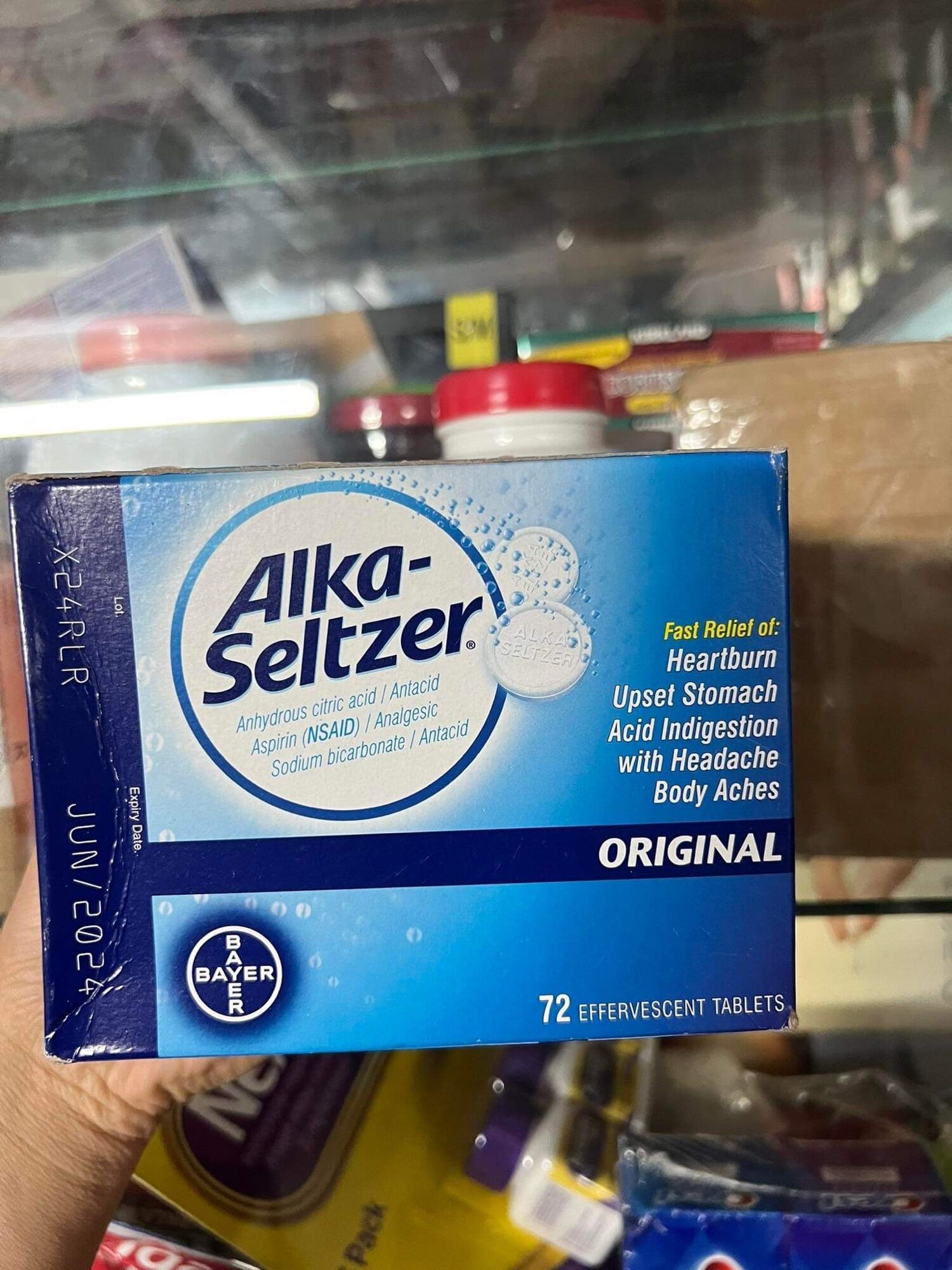 Viên sủi Mỹ Alka Seltzer hộp 72 viên