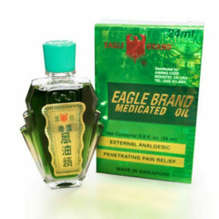 [HCM]Dầu Gió Nước Xanh 2 Nắp SingaPore 24ml