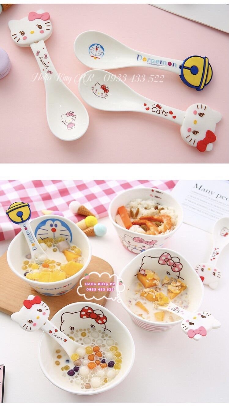 Tô sứ mini Hello Kitty - Doremon Doraemon