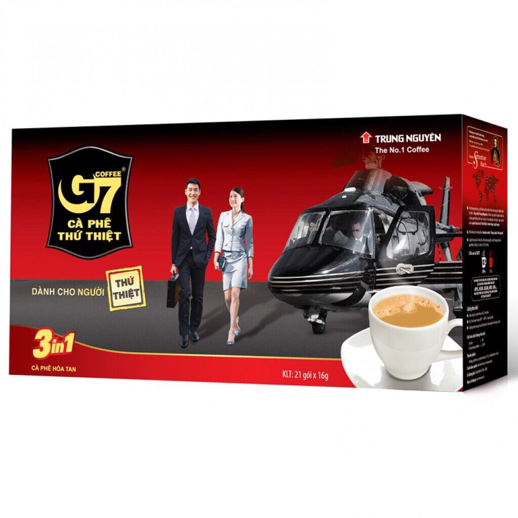 Hộp cà phê sữa 3in1 g7 trung nguyên 21goi x 16g