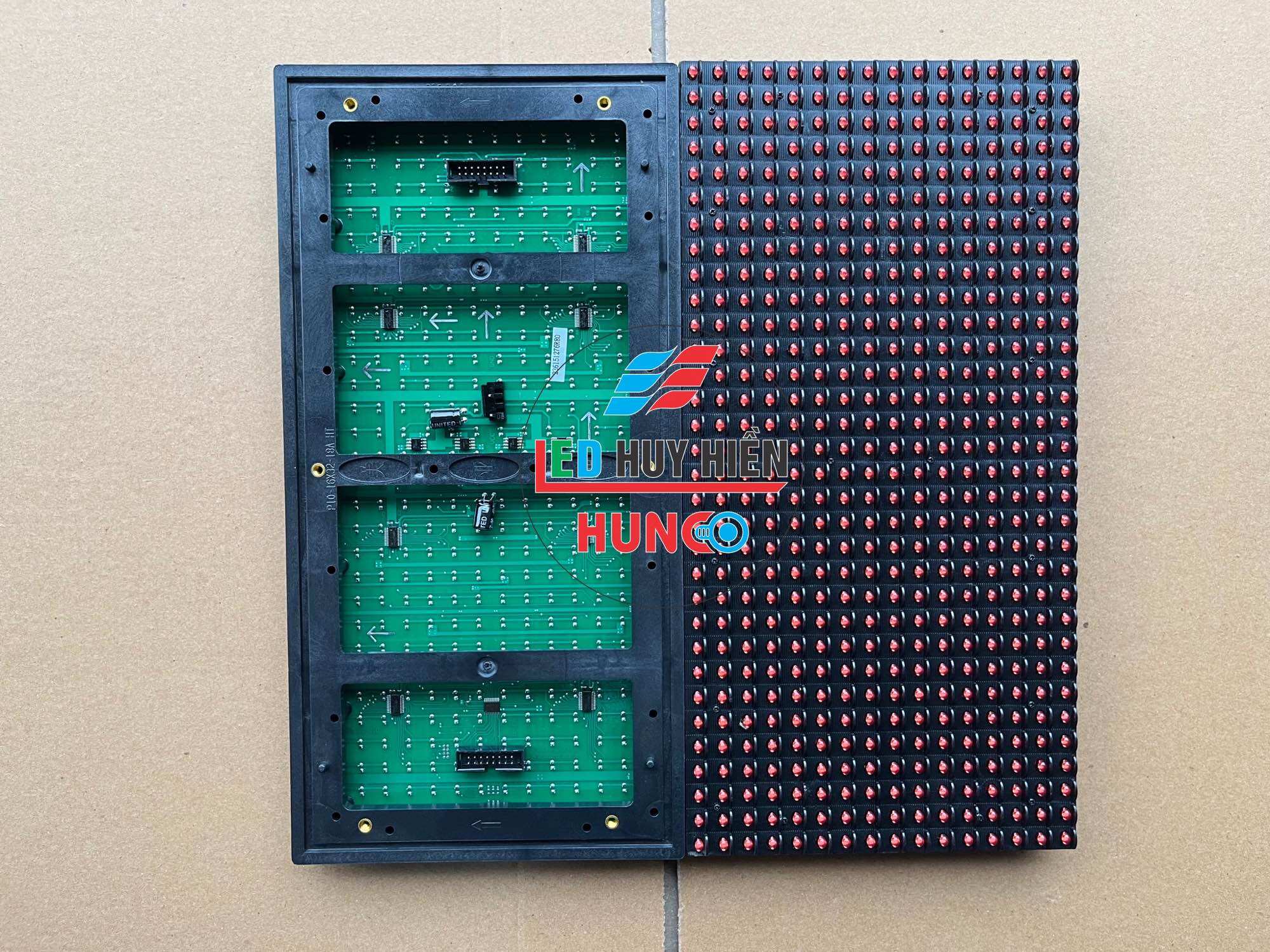 Led P10 DIP màu đỏ ngoài trời ( module led P10 1 màu đỏ ngoài trời ) Đủ phụ kiện